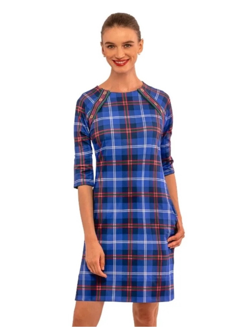 Gretchen Scott Designs Preppytown Middleton Plaid Dress Women’s Sz XS NWT $189
